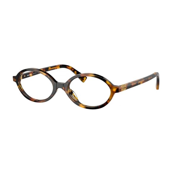 NEW MIU MIU EYEGLASSES MU01XV VAU1O1 HAVANA WOMEN OVAL EYEWEAR - Picture 1 of 3